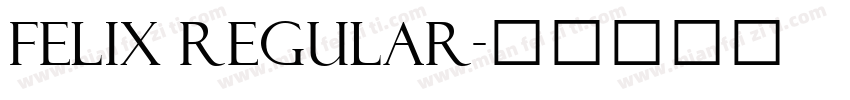Felix Regular字体转换